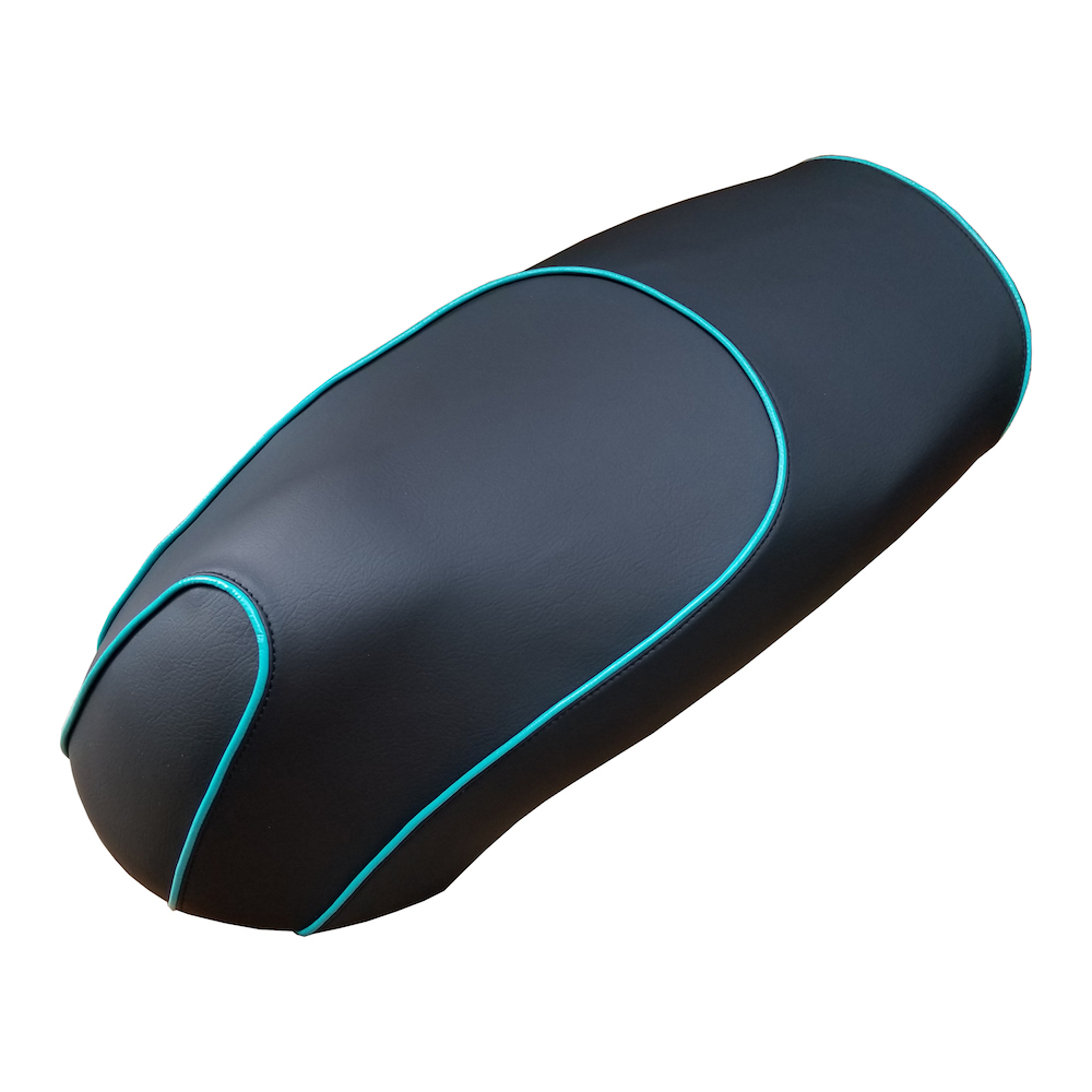 Kymco Like 50 125 200i Black with Blue Piping Scooter Seat Cover